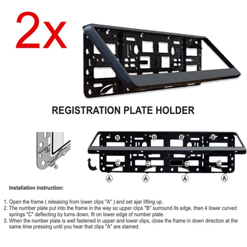 Black abs number plate - abs,